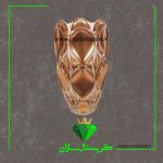 گلدان کریستال سازان مدل اوسان طلایی رنگ کد G1231