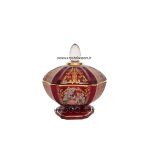 قندان کریستال سازان مدل پیزا طرح رومنس زرشکی کد CS1253-2