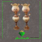 چراغ نفتدان لب چین مدل رومنس کریستال سازان شیری رنگ کد N1260