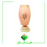 گلدان بلند مدل رز کریستال سازان صورتی رنگ کد G1213