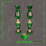 گردسوز یا چراغ برقی کریستال سازان مدل گل لاله سبز کد CH1167