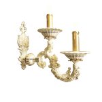چراغ دیواری دو شاخه طلا کرم کریستال سازان کد D1000