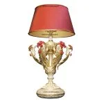 آباژور رومیزی کریستال سازان کرم طلا زرشکی کد AB1306