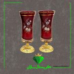 گلدان مدل رز زرشکی کد G996 کریستال سازان