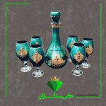 تنگ و جام 7 پارچه مدل طلا برجسته کد J1307 کریستال سازان