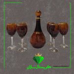 تنگ و جام 7 پارچه مدل عسلی کد J1322 کریستال سازان