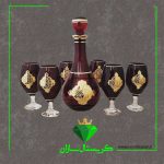 تنگ و جام 7 پارچه مدل طلا برجسته کد J1312 کریستال سازان