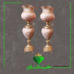 چراغ نفتدان لب چین مدل رز صورتی رنگ کد N1282 کریستال سازان