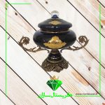 شکلات خوری کریستال پایه دار و درب دار کد K1333 کریستال سازان