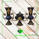 سه تیکه کریستال گلدان و شکلات خوری کد CS1333 کریستال سازان