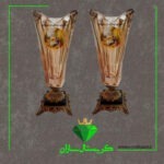 گلدان کریستال جفتی کد 1-G1084 کریستال سازان