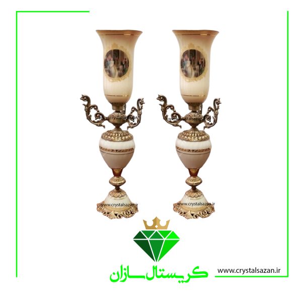شمعدان بلند کریستال