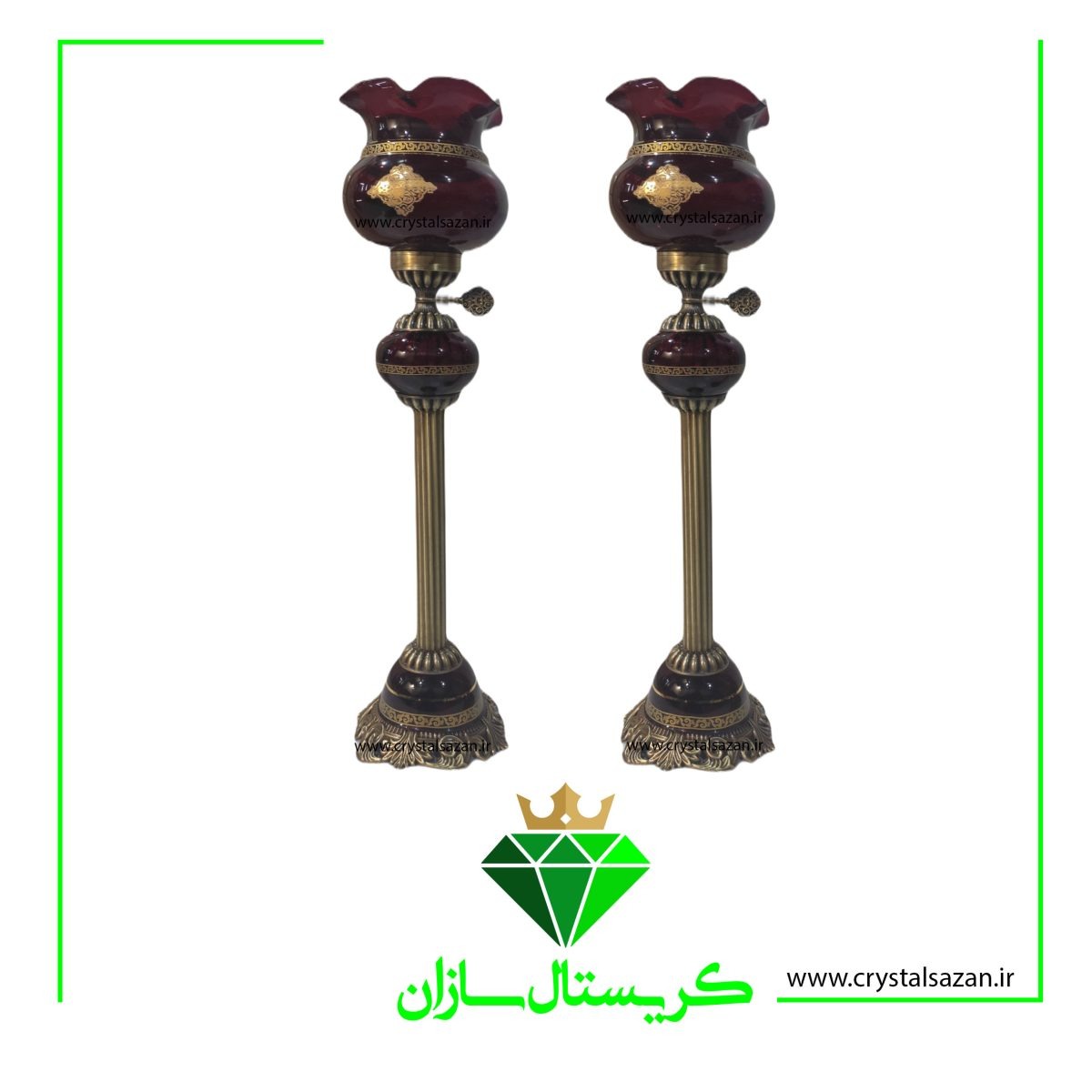 شمعدان کریستال بلند