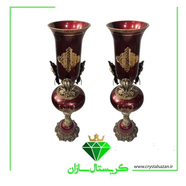 شمعدان لاله بلند کریستال