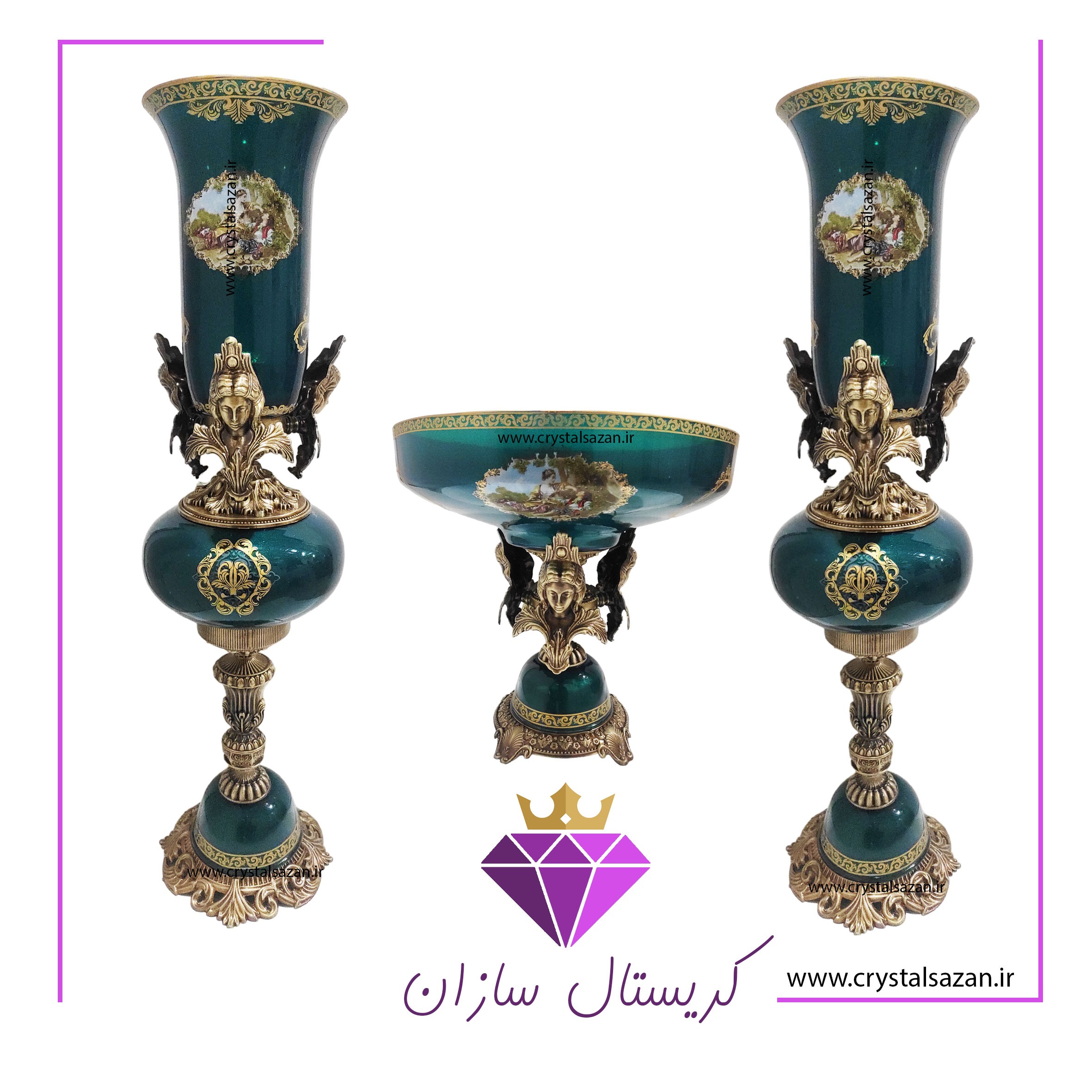 سه تیکه کریستال سازان سه تیکه کریستال سازان