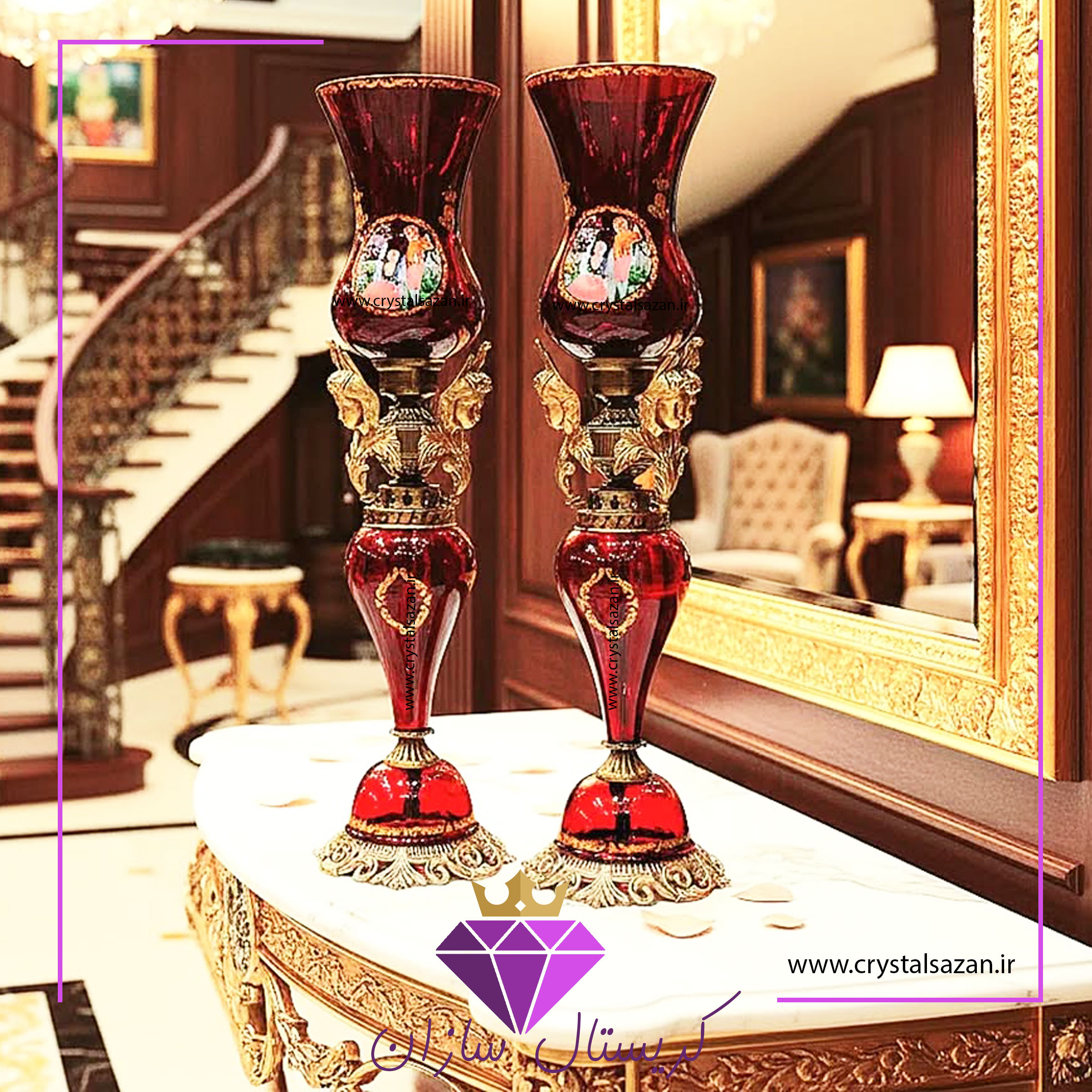 شمعدان کریستال شمعدان کریستال