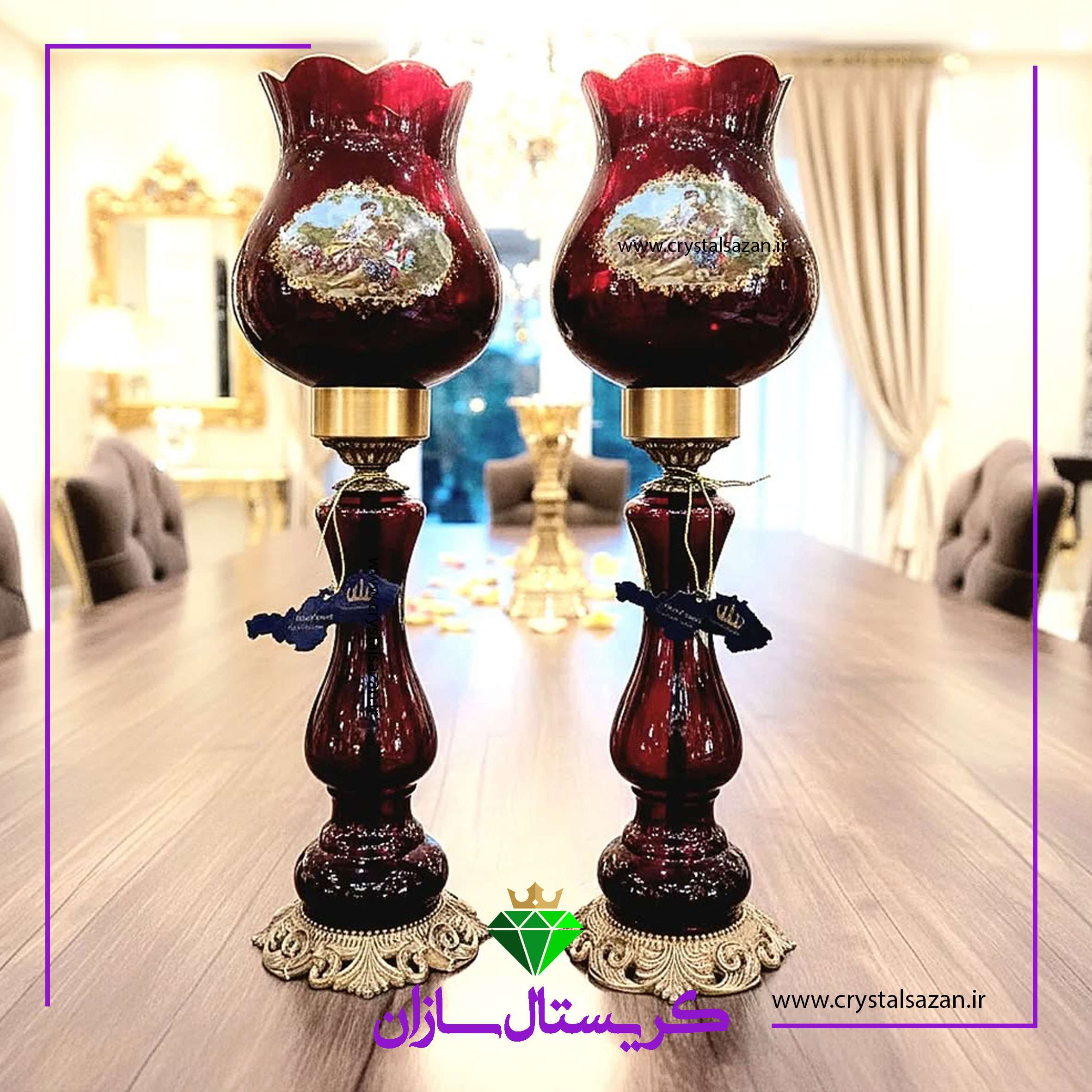 شمعدان کریستال شمعدان کریستال