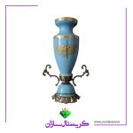 گلدان کریستال فیروزه ای