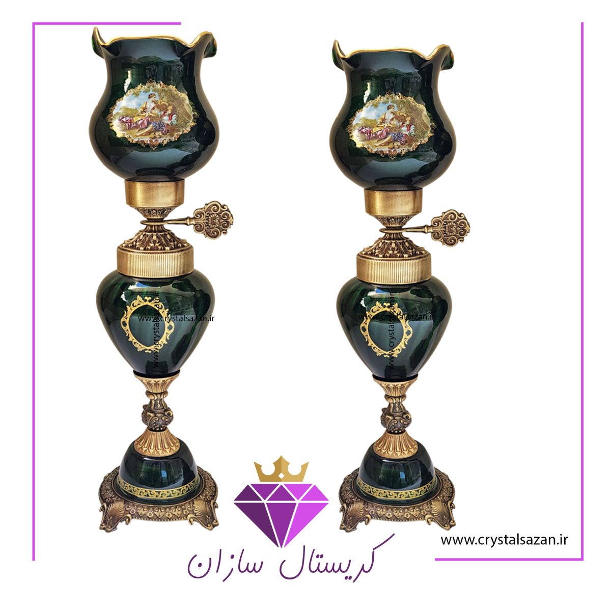 شمعدان کریستال سازان کد SH1631 - تصویر 2