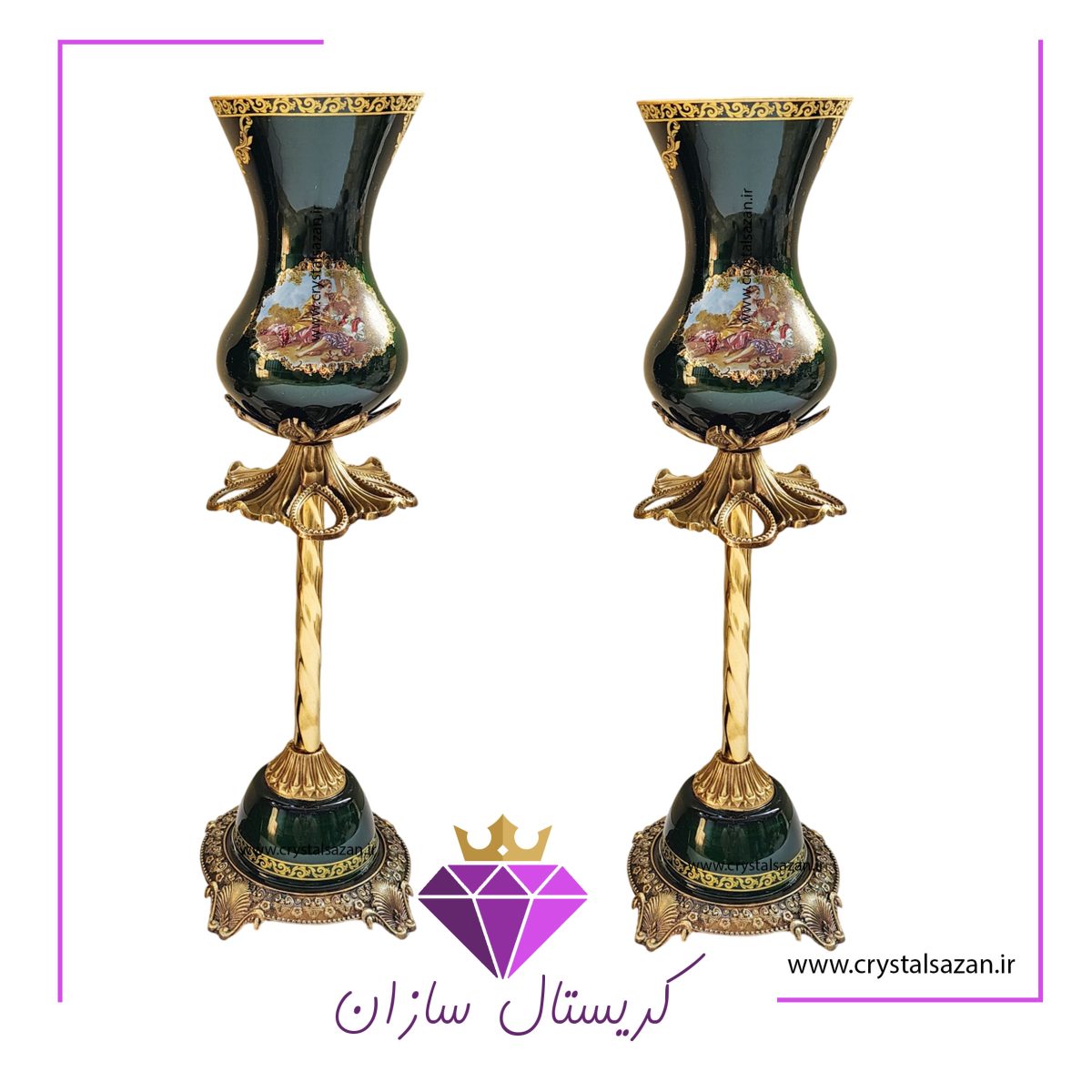 شمعدان کریستال سازان کد SH1633 - تصویر 2